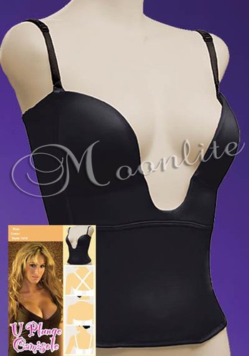 Deep plunge bra longline - u,