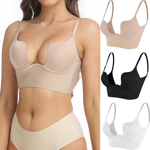 Women plunge deep bra push - women,